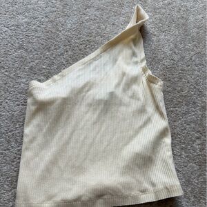 Urban Outfitters Ivory Ribbed Top